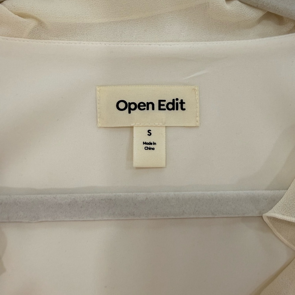 Open Edit Cream Ruffle Blouse - Picture 3 of 3